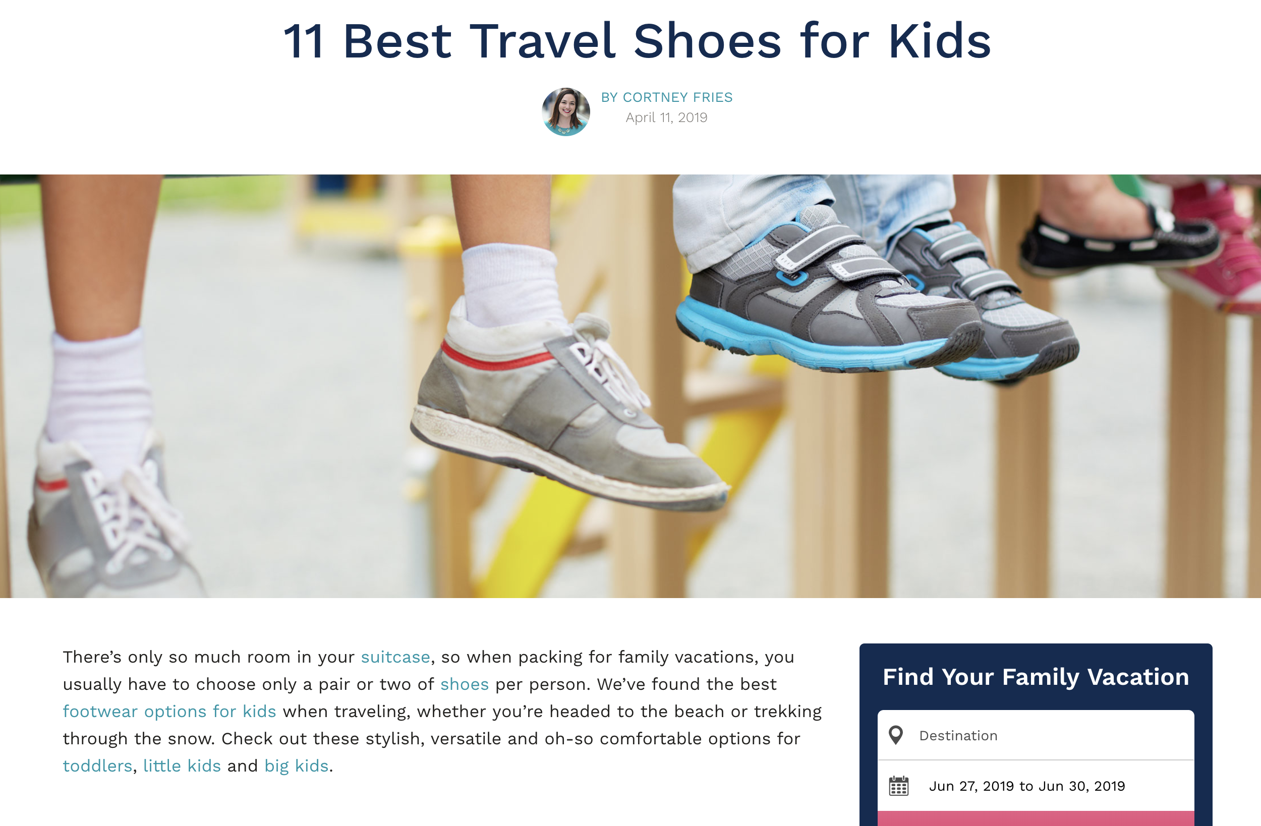 best travel shoes for kids